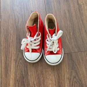 Converse Red High-Top Kids Sneakers